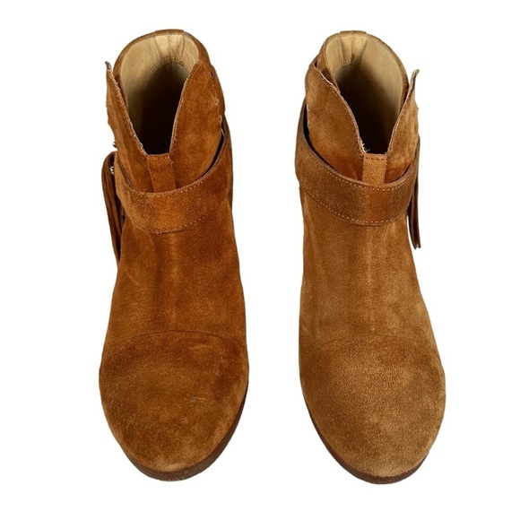 RAG & BONE Harrow Fringed Suede Ankle Boots - Picture 6 of 12